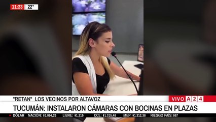 ⚠️ TUCUMÁN: INSTALARON CÁMARAS CON BOCINAS EN PLAZAS