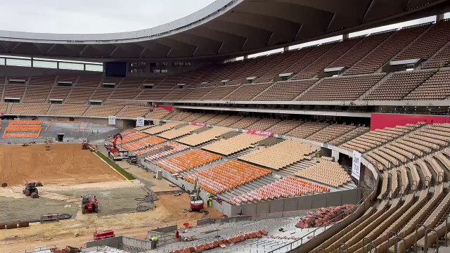 Así está el Estadio de La Cartuja a 23 días de la final de Copa