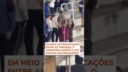 Torcedor do Talleres imita macaco para torcida do São Paulo em duelo pela Libertadores #shorts