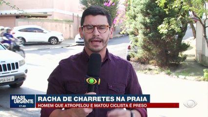 Homem que atropelou e matou ciclista na praia é preso