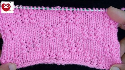 How Knit Checkered Design with single colour? Easy Design for Beginners