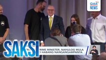 Australian prime minister, nahulog mula sa entablado habang nangangampanya | Saksi