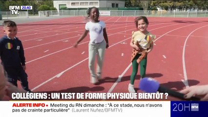 LE REPORTAGE DU 20H - Bientôt un test pour mesurer la forme physique des collégiens