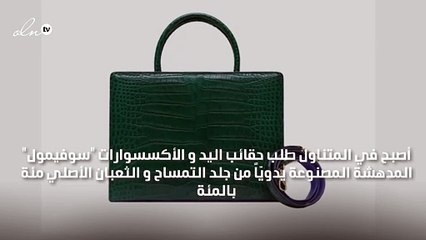 حقائب يد مصنوعة من جلد التمساح والثعبان الأصلي