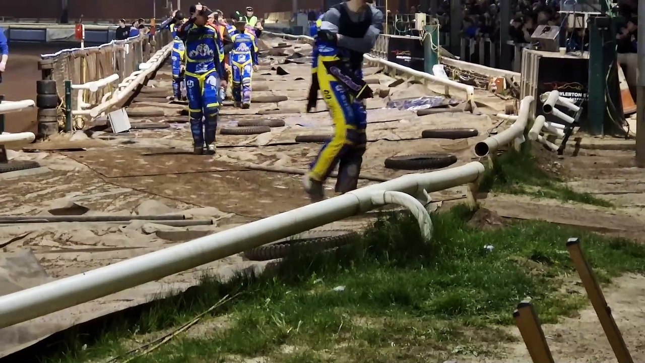 Sheffield speedway fans chant injured star Tai Woffinden's name after the Tigers 61-29 victory over Birmingham Birmingham