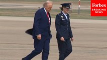 President Trump Departs From JBA En Route To Miami, Florida