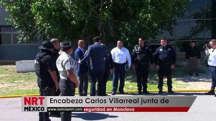 Carlos Villarreal lidera importante reunión de seguridad en Monclova 🚓