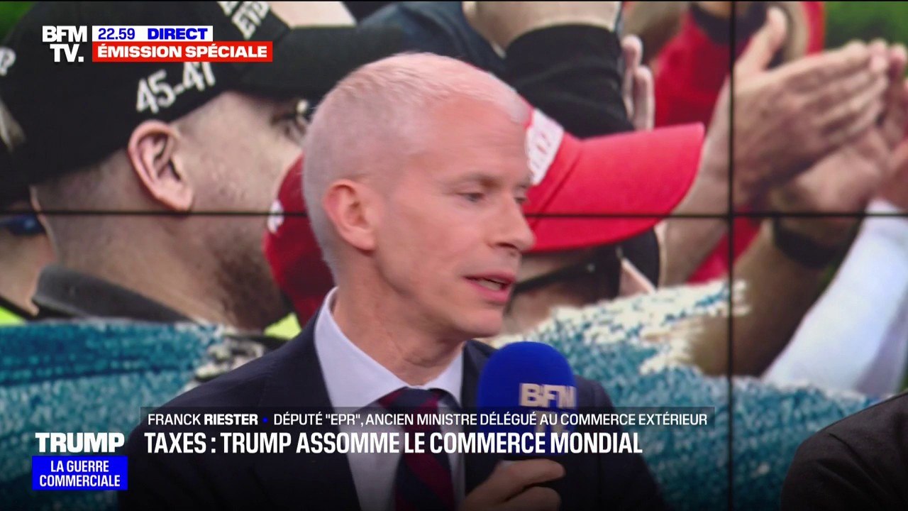 Taxes douanières américaines: "Il ne faut pas de précipitation, il faut une riposte intelligence, mais il faut absolument ne pas trop tarder", estime Franck Riester, ancien ministre délégué au Commerce extérieur