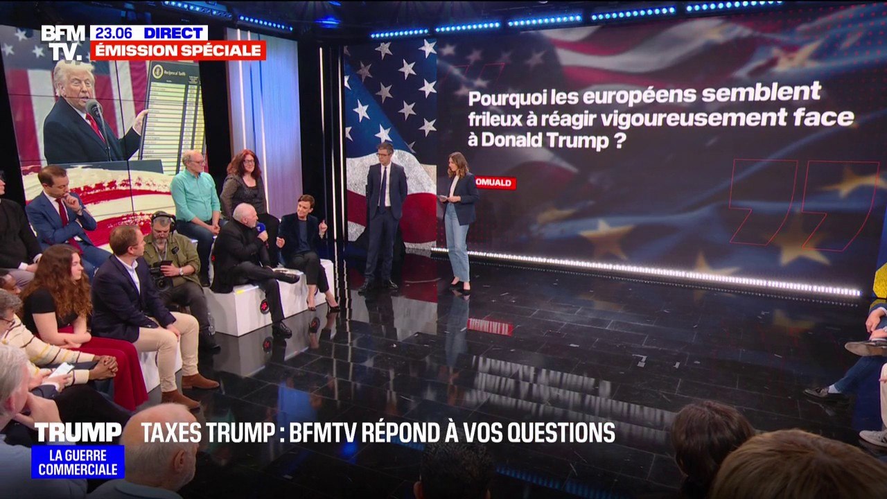 Taxes douanières: pourquoi les Européens semblent frileux à réagir vigoureusement face à Donald Trump? BFMTV répond à vos questions