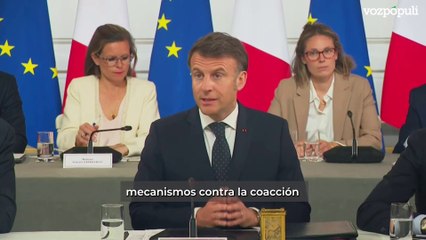 Macron denuncia los aranceles "brutales" e "infundados" de Trump
