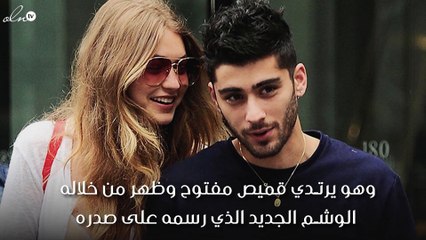 على طريقة جاستن بيبر زين مالك يعبر عن حبه لجيجي حديد بوشم جديد