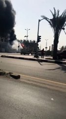 بالفيديو.. حريق هائل في متجر لمواد البناء ببيش شمالي جازان