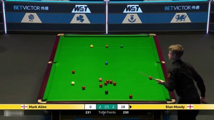 Stan Moody vs Mark Allen: The GREATEST Back-to-Back Escapes in Snooker! 🎱🔥 #RisingStarVsPistol