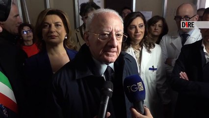 Napoli  - SANITÀ. DE LUCA: A BENEVENTO RADDOPPIO PS, GIÀ PRONTO PER PANDEMIE (03.04.25)