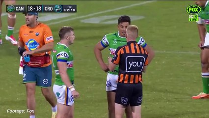 Hudson Young sin bin. Footage Fox