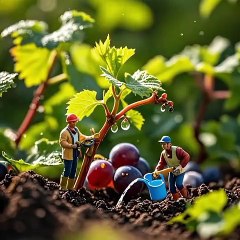 Panen buah anggur || miniatur videos