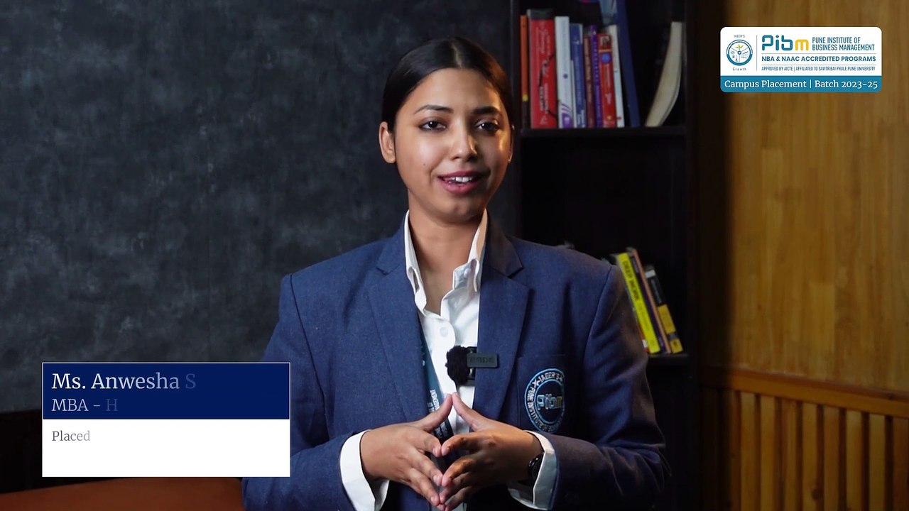 Batch 2023-25 Placements -  Ms.  Anwesha Sinha   EY   PIBM Pune