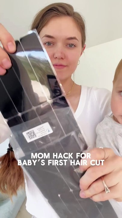 mom hack for baby’s first haircut ✂️ #shortsviral #asmr #minivlog #viral #momlife #shortvideos #baby