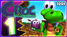 Croc Legend of the Gobbos Walkthrough Part 1 (PS5, PS1) 100%  Mountain Zone