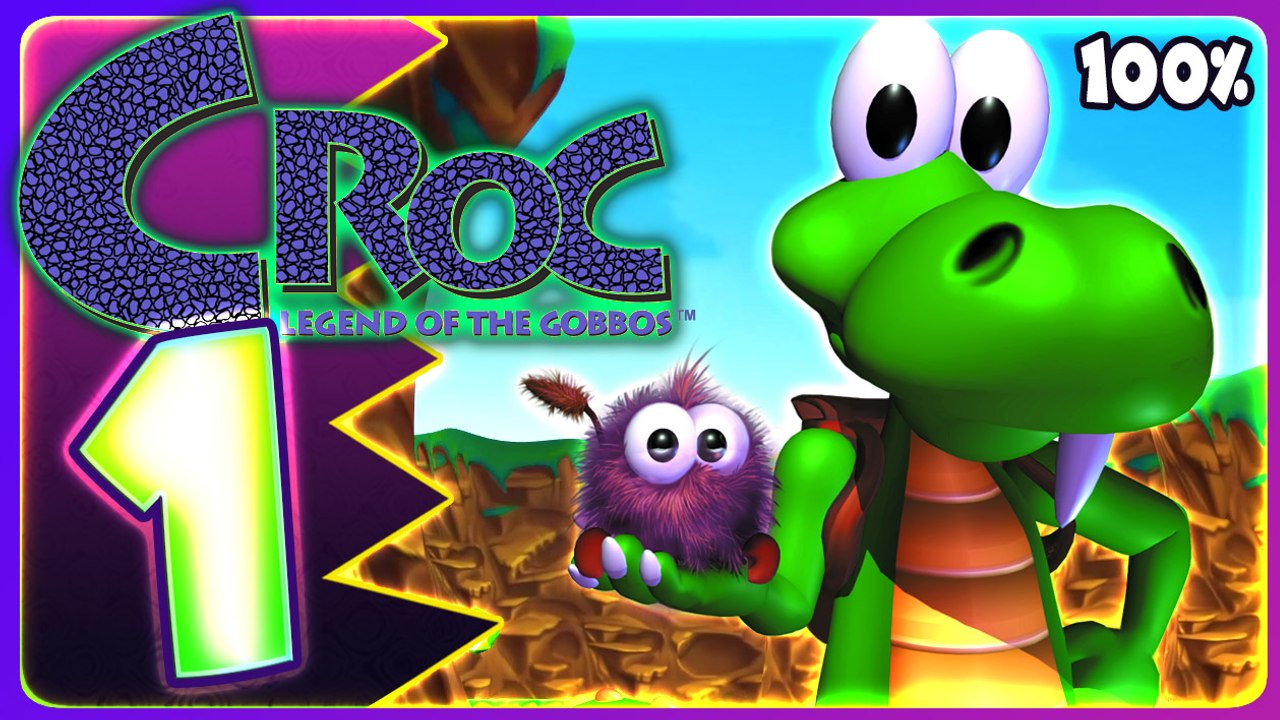 Croc Legend of the Gobbos Walkthrough Part 1 (PS5, PS1) 100%  Mountain Zone