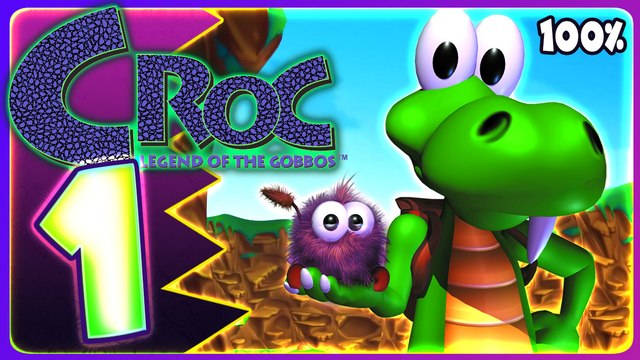 Croc Legend of the Gobbos Walkthrough Part 1 (PS5, PS1) 100% Mountain Zone