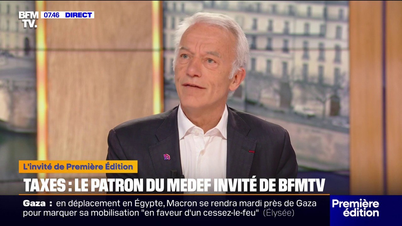 Droits de douane américains: le patron du Medef appelle à ne "pas céder au bluff" de Donald Trump
