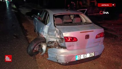 Antalya'da kazadan sonra kaçan alkollü sürücü tarlada saklanırken yakalandı