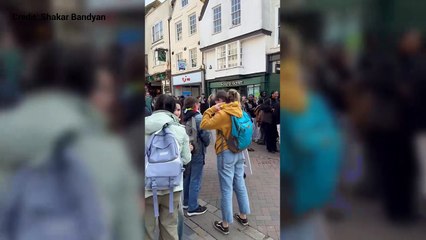 Huge queues in Canterbury for free burritos