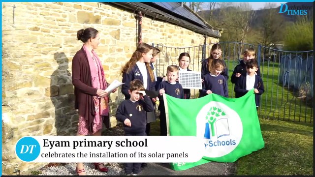 Eyam Primary School celebrates the installation of its solar panels