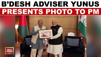 Bangladesh's Muhammad Yunus gifts PM Modi framed 2015 photo