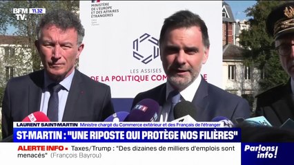 Droits de douane américains: "Une guerre commerciale ne fait que des perdants", déclare Laurent Saint-Martin, ministre du Commerce extérieur