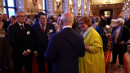 Veggie Good Your Majesty: King plays a carrot at reception