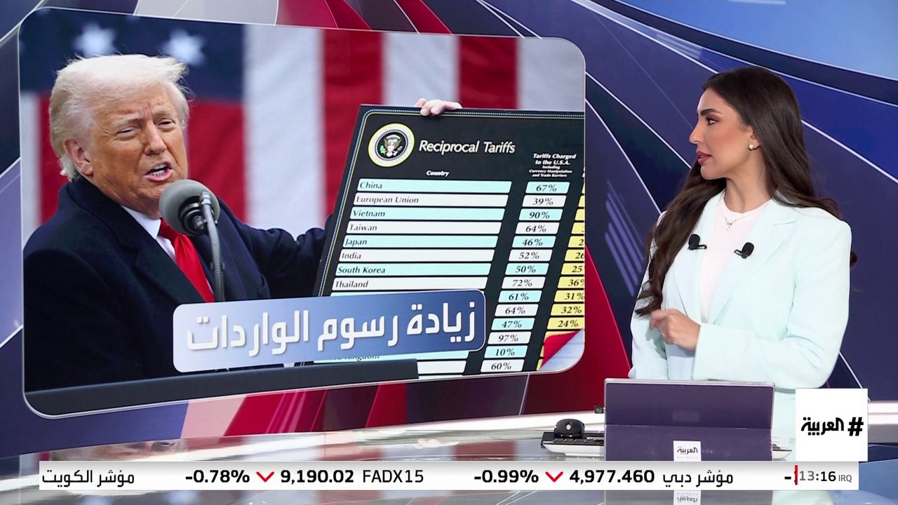 ترمب يفرض رسوما جمركية على الواردات من 180 دولة