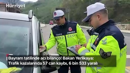 Bakan Yerlikaya: Trafik kazalarında 57 can kaybı, 6 bin 533 yaralı