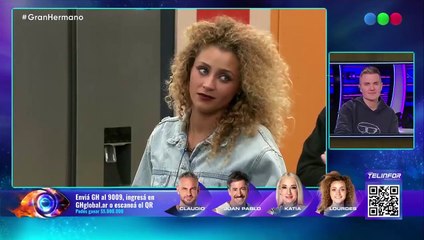 Martina lloró tras un reto de Santiago del Moro