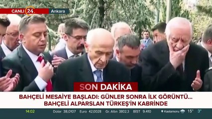 Devlet Bahçeli Türkeş'in kabrinde! Aylar sonra ilk görüntü