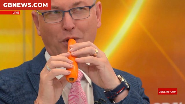 WATCH: Stephen Dixon shows off carrot recorder skills in hilarious moment