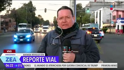 Así el aforo vehicular esta mañana en Av. Revolución, CDMX