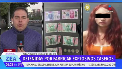 Detienen a 2 mujeres con explosivos caseros y droga en Azcapotzalco, CDMX