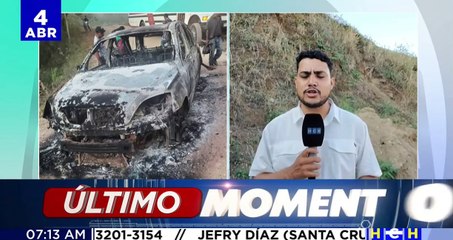 ¡Dantesco! Una persona estaría calcinada dentro de vehículo en Guayape, Olancho