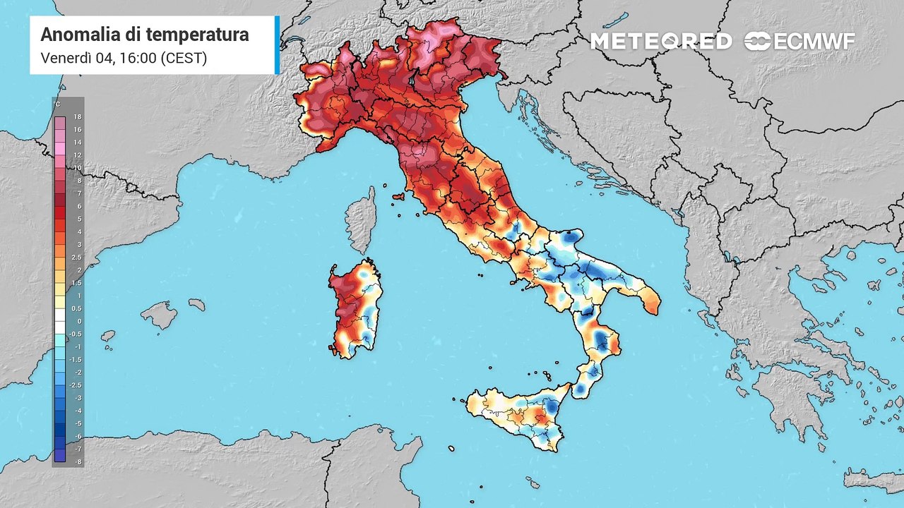 Temperature in Italia