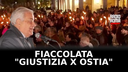Fiaccolata "GIustizia X Ostia", gli interventi dal palco