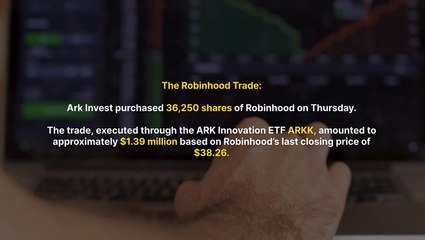 Cathie Wood's Ark Invest Buys $1.39M More Robinhood Shares Amid Market Dip 📈