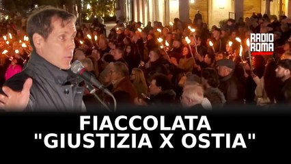 Fiaccolata "GIustizia X Ostia", gli interventi dal palco