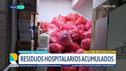 Colapsa el depósito del Hospital Cochabamba, más de 450 kilogramos de residuos están acumulados