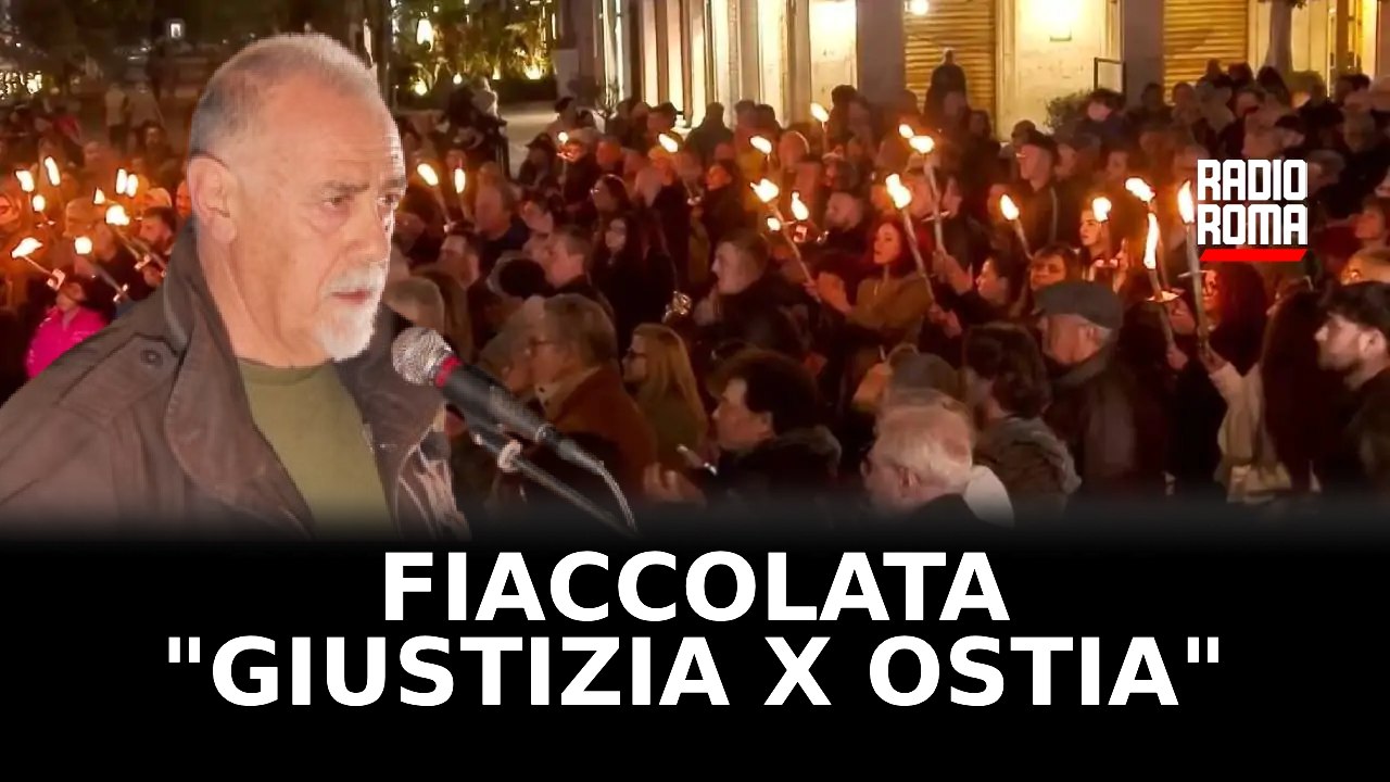 Fiaccolata "GIustizia X Ostia", gli interventi dal palco