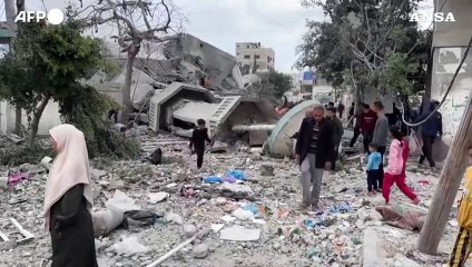 Gaza City, una scuola distrutta da un raid israeliano