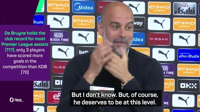 De Bruyne deserves a statue at the Etihad - Guardiola