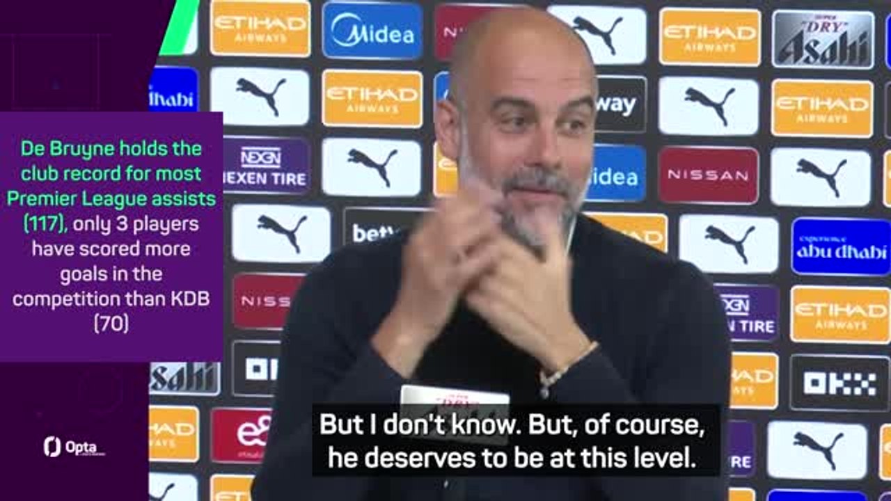 De Bruyne deserves a statue at the Etihad - Guardiola