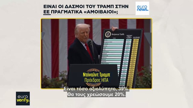 Είναι πράγματι «αμοιβαίοι» οι δασμοί του Τραμπ στην ΕΕ; Πώς υπολόγισαν οι ΗΠΑ τα ποσοστά;